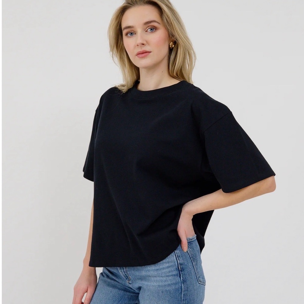 BRUNETTE THE LABEL Classic Boxy Tee  | XS-S | Black